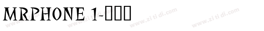 MRPHONE 1字体转换